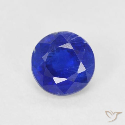0.42ct 天然 ネイビーブルー カイヤナイト, ラウンド, SI