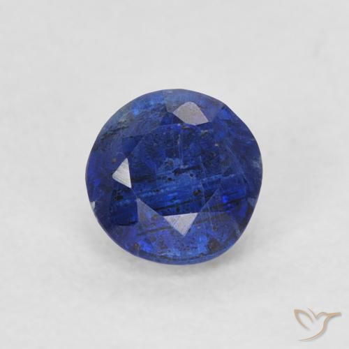 0.38ct 天然 ネイビーブルー カイヤナイト, ラウンド, SI
