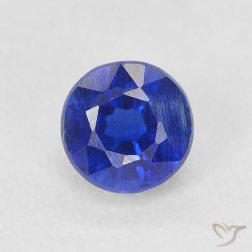 0.51ct 天然 ダークブルー カイヤナイト, ラウンド, SI