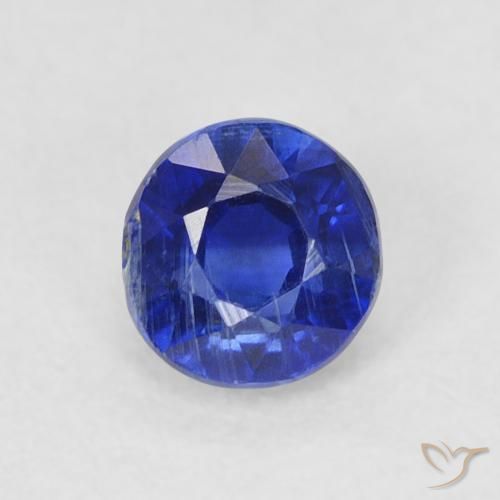 0.45ct 天然 ネイビーブルー カイヤナイト, ラウンド, SI