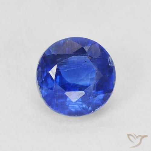0.47ct 天然 濃いエジプシャンブルー カイヤナイト, ラウンド, VS-SI
