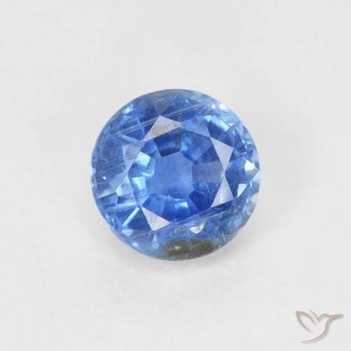 0.36ct 天然 薄いネイビーブルー カイヤナイト, ラウンド, SI