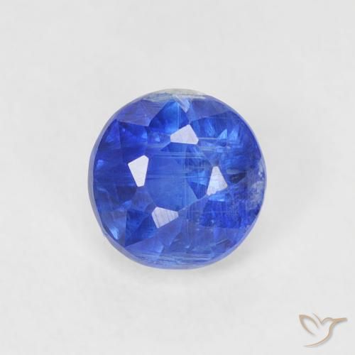 0.43ct 天然 濃いアズールブルー カイヤナイト, ラウンド, SI