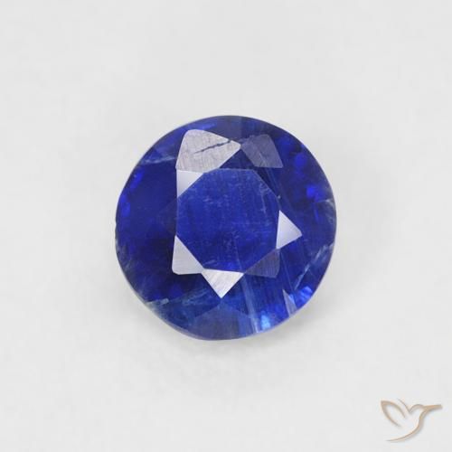 0.32ct 天然 濃いネイビーブルー カイヤナイト, ラウンド, SI