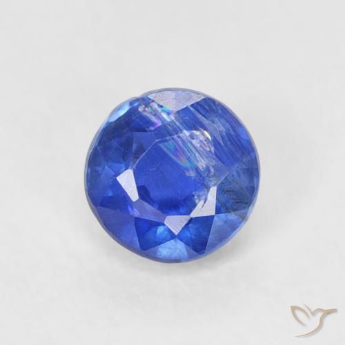 0.39ct 天然 濃いアズールブルー カイヤナイト, ラウンド, SI