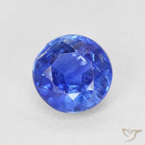 0.83ct 天然 ディープブルー カイヤナイト, ラウンド, SI