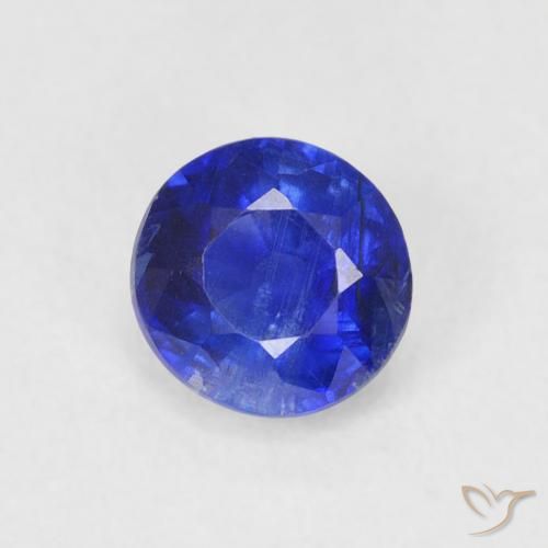 0.66ct 天然 ディープブルー カイヤナイト, ラウンド, SI