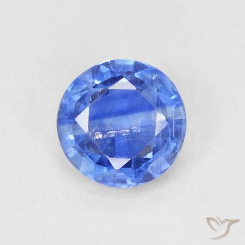 0.70ct 天然 濃いアズールブルー カイヤナイト, ラウンド, SI