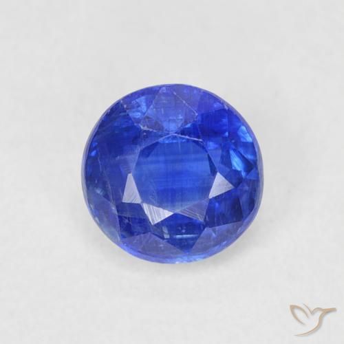 0.75ct 天然 ネイビーブルー カイヤナイト, ラウンド, SI