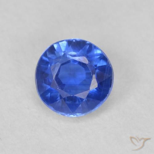 0.44ct 天然 濃いアズールブルー カイヤナイト, ラウンド, VS-SI