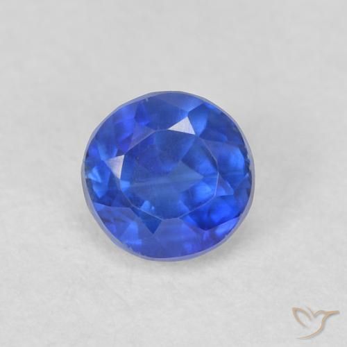 0.45ct 天然 濃いアズールブルー カイヤナイト, ラウンド, VS-SI