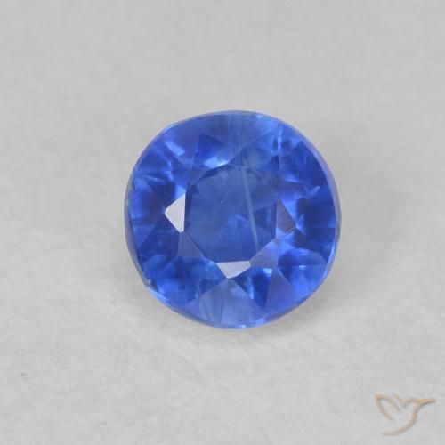 0.46ct 天然 濃いアズールブルー カイヤナイト, ラウンド, VS-SI