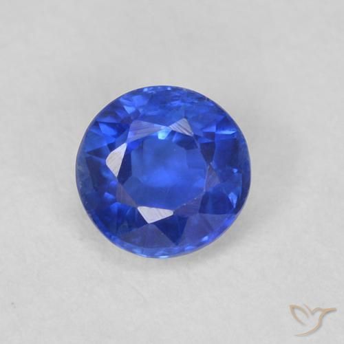0.43ct 天然 濃いアズールブルー カイヤナイト, ラウンド, VS-SI