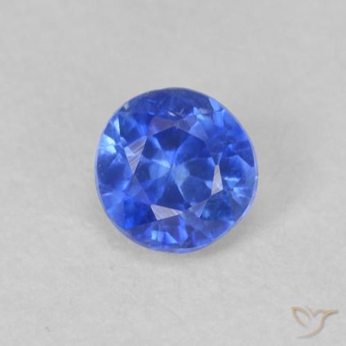0.40ct 天然 濃いアズールブルー カイヤナイト, ラウンド, VS-SI