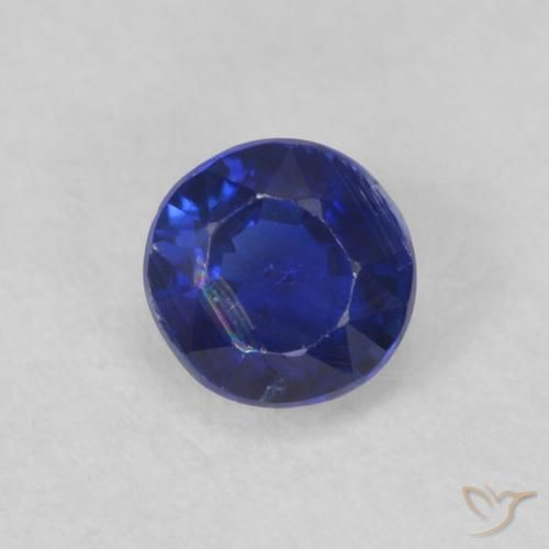 0.45ct 天然 とても濃い青 カイヤナイト, ラウンド, VS-SI