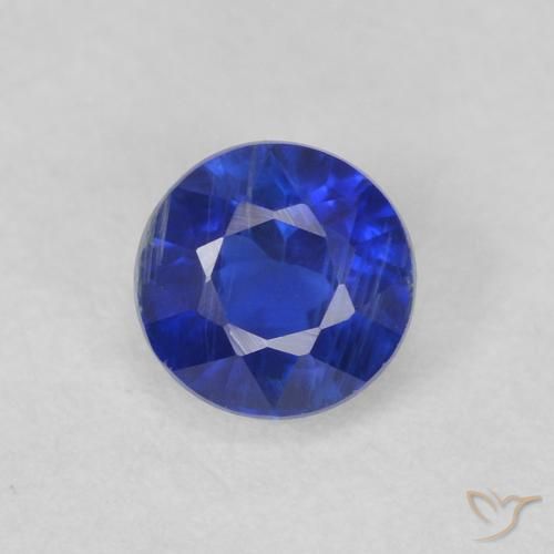 0.47ct 天然 エレクトリックブルー カイヤナイト, ラウンド, VS-SI