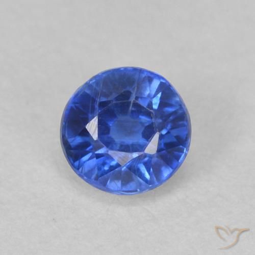 0.47ct 天然 濃いアズールブルー カイヤナイト, ラウンド, VS-SI