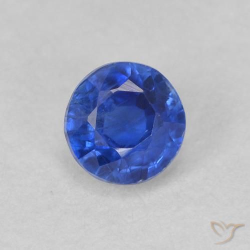 0.51ct 天然 ディープブルー カイヤナイト, ラウンド, SI
