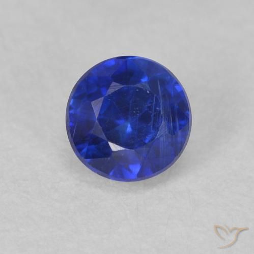 0.52ct 天然 エレクトリックブルー カイヤナイト, ラウンド, VS-SI