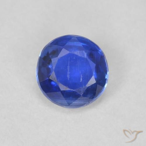 0.38ct 天然 ネイビーブルー カイヤナイト, ラウンド, VS-SI