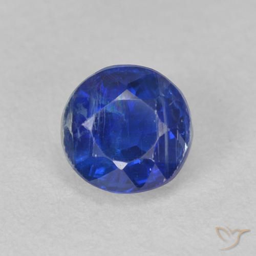 0.82ct 天然 ネイビーブルー カイヤナイト, ラウンド, SI