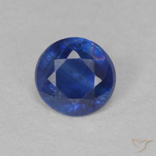 0.52ct 天然 ダークブルー カイヤナイト, ラウンド, SI