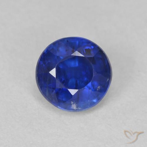 0.68ct 天然 ダークブルー カイヤナイト, ラウンド, SI