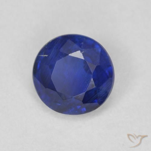 0.64ct 天然 ディープブルー カイヤナイト, ラウンド, SI