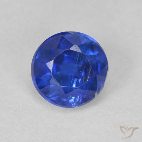 0.77ct 天然 ネイビーブルー カイヤナイト, ラウンド, SI