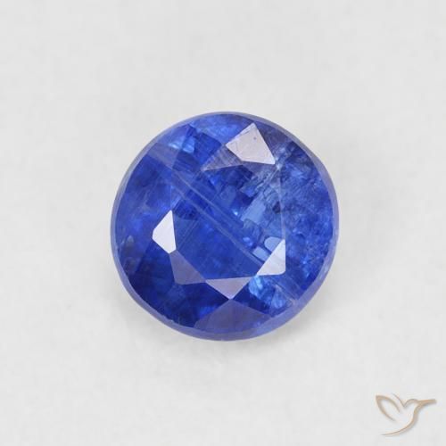 0.71ct 天然 ネイビーブルー カイヤナイト, ラウンド, SI