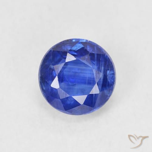 0.73ct 天然 ネイビーブルー カイヤナイト, ラウンド, SI
