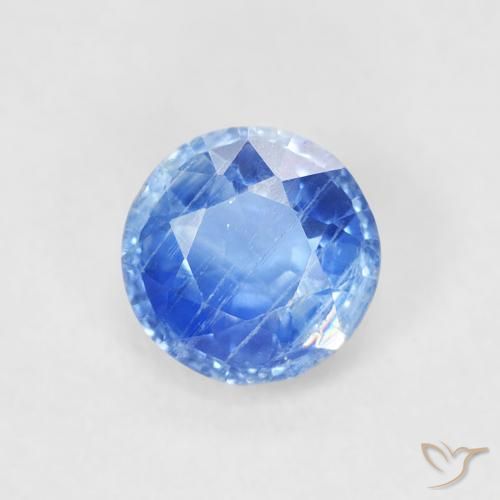 0.68ct 天然 ミディアムブルー カイヤナイト, ラウンド, SI
