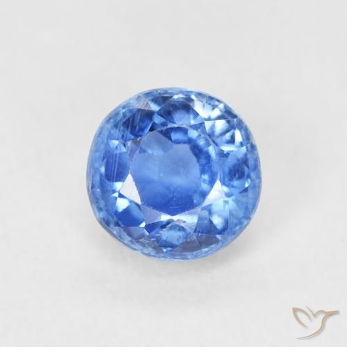 0.72ct 天然 ミディアムブルー カイヤナイト, ラウンド, SI