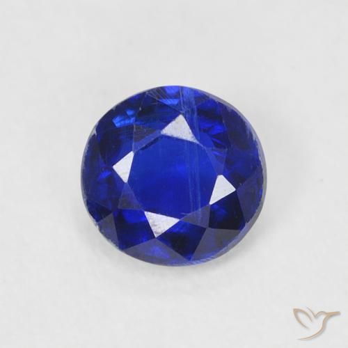 0.53ct 天然 濃いネイビーブルー カイヤナイト, ラウンド, SI
