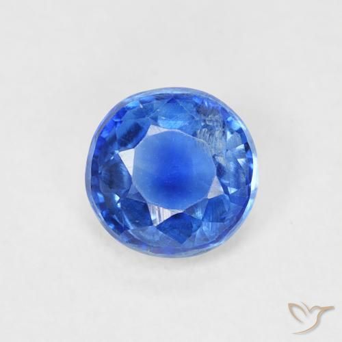 0.65ct 天然 明るいネイビーブルー カイヤナイト, ラウンド, SI