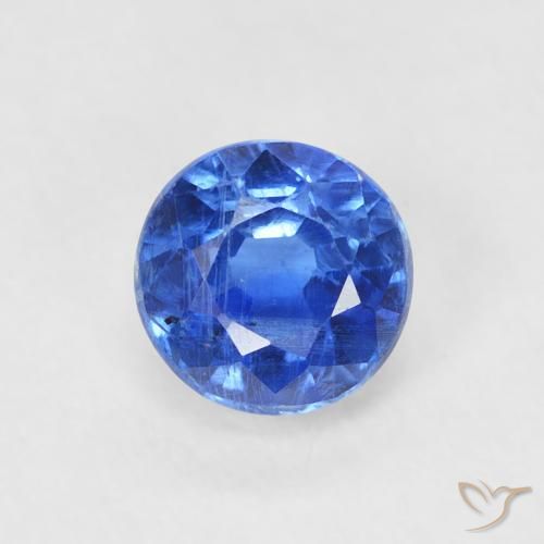 0.81ct 天然 ミディアムブルー カイヤナイト, ラウンド, SI