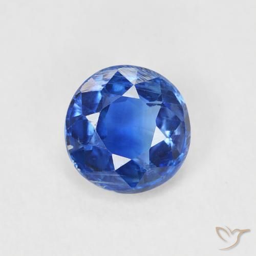 0.64ct 天然 ミディアムブルー カイヤナイト, ラウンド, SI