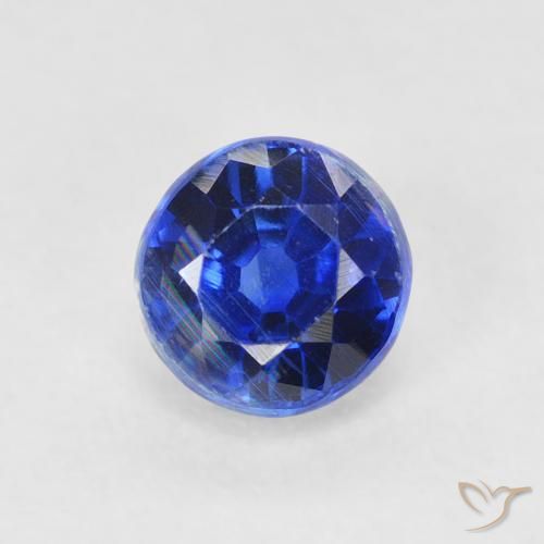0.82ct 天然 ディープブルー カイヤナイト, ラウンド, SI