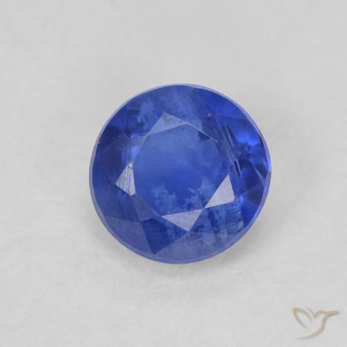 0.39ct 天然 ダークブルー カイヤナイト, ラウンド, SI