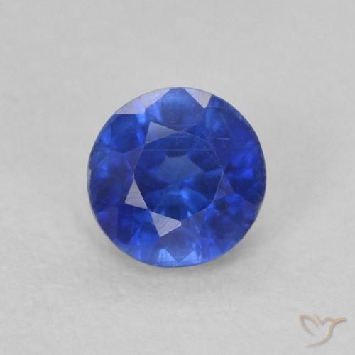 0.38ct 天然 濃いアズールブルー カイヤナイト, ラウンド, VS-SI
