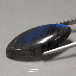 49.68カラットの天然マルチカラーラブラドライト、透明、透明/半透明