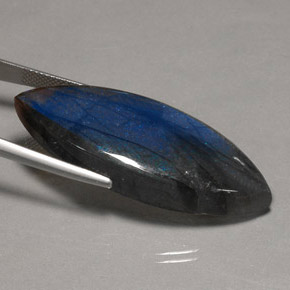 43.96カラットの天然マルチカラーラブラドライト、透明、透明/半透明