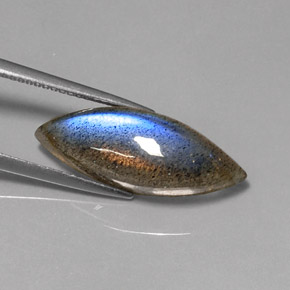 7.01カラットの天然マルチカラーラブラドライト、マーキーズ、半透明