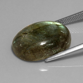 12.73カラットの天然マルチカラーラブラドライト、透明、透明/半透明