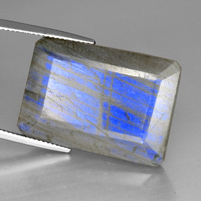 35.01カラットの天然マルチカラーラブラドライト、透明、透明/半透明