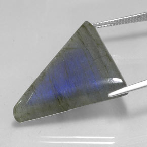 42.05カラットの天然マルチカラーラブラドライト、トリリオン、半透明