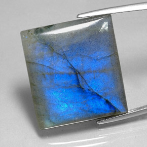 36.48カラットの天然マルチカラーラブラドライト、バゲット、半透明