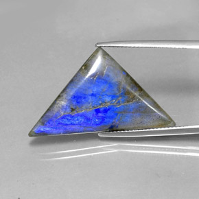 16.19カラットの天然マルチカラーラブラドライト、トリリオン、半透明