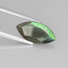 2.95カラットの天然グレーブルーシーンラブラドライト、透明、透明/半透明