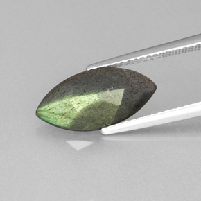 2.95カラットの天然グレーブルーシーンラブラドライト、透明、透明/半透明